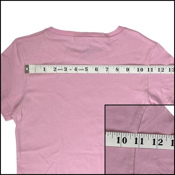 LAT Girls Fine Jersey T-Shirt Top Short Sleeve Crew Large Pink Green Bundle of 2 - Picture 8 of 13